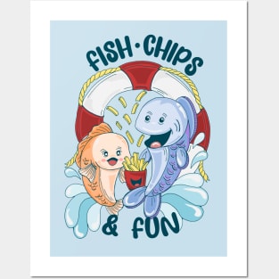 Fish, Chips and Fun Posters and Art